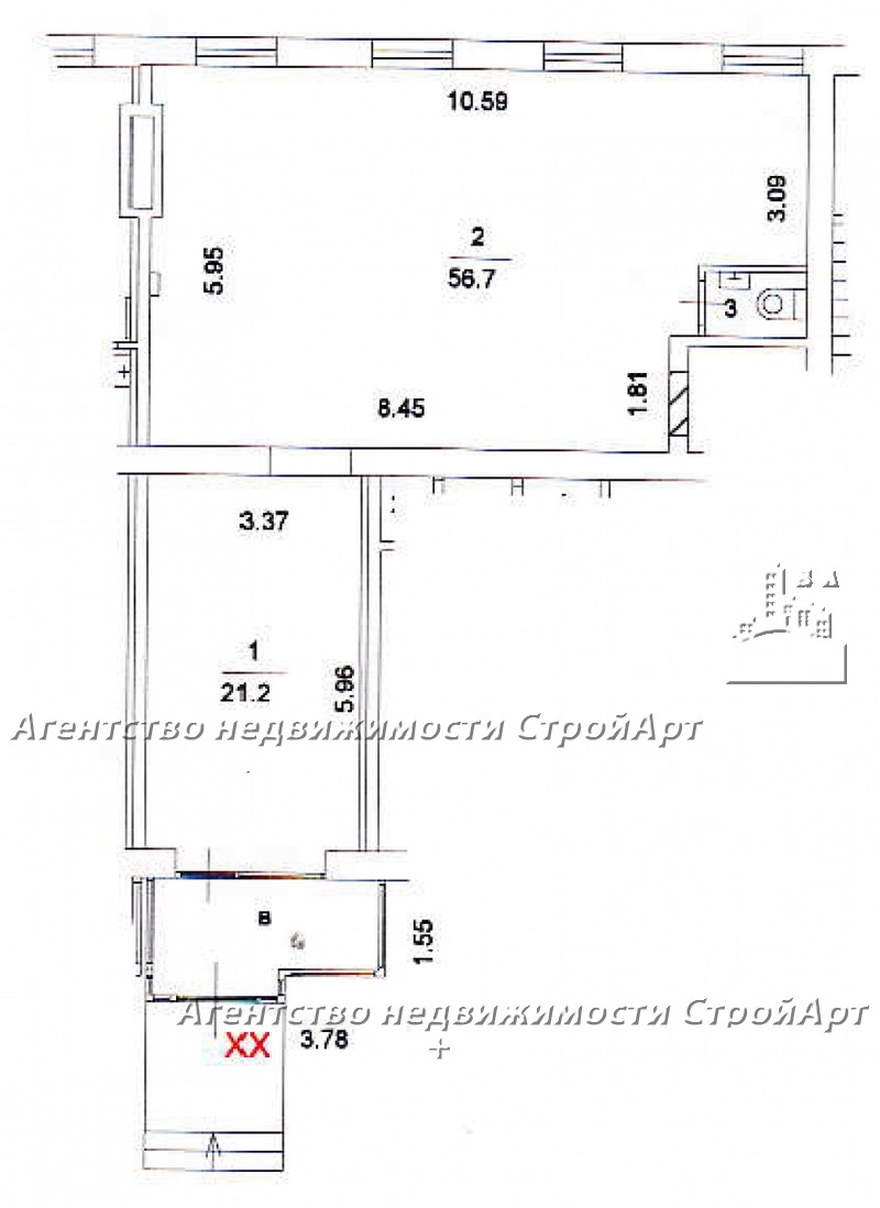5204 Аренда нежилого помещения  м. Полежаевская, ул. Куусинена 1, 80 кв.м, без комиссии